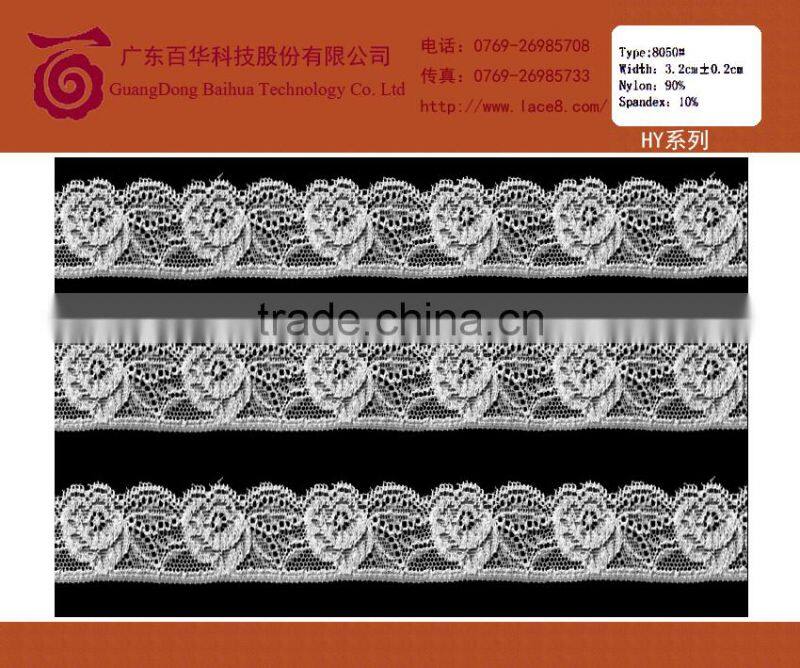 Elegant silk embroidery wholesale lace with elastane for upscale dress