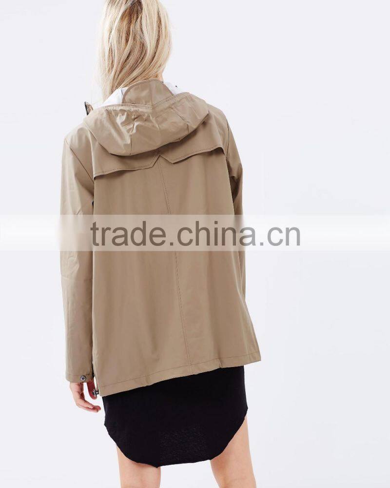wholesale china high quality unisex drawstring hood wind breaker jacket