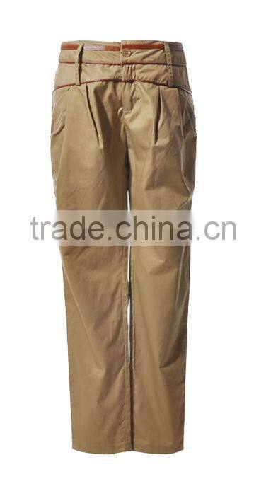 newest man's pants design slim fit contrast color waist wide leg khakis and co men's pants