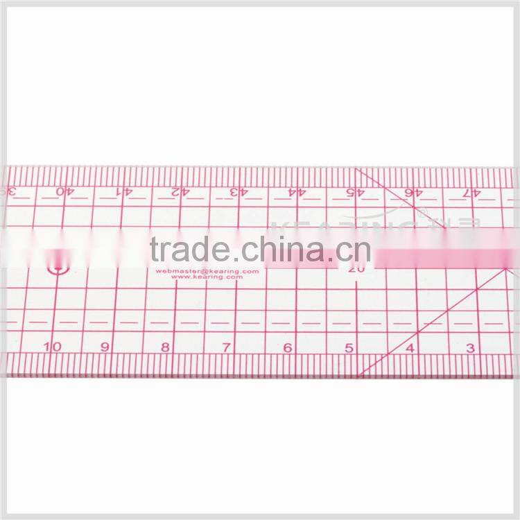 China high quality transplant 1.2mm thickness sandwich line 5*50cm plastic quilting ruler for tailor design#8007