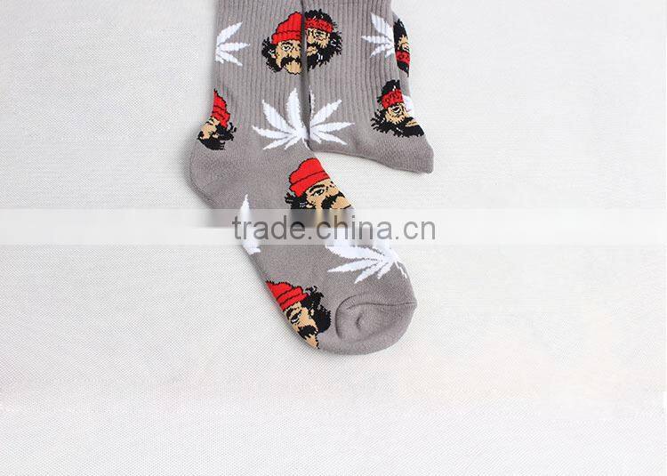 hemp-leave design socks, sports socks, mountaineering socks