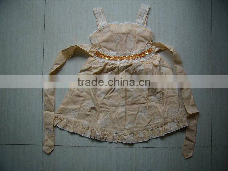 little girl's overstock dress girl's cotton dress cute stock dress
