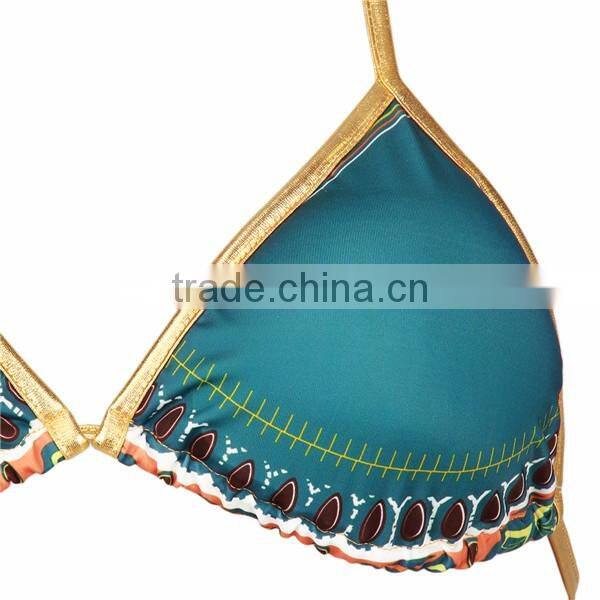 Factory in china 2017 new design hot sexy girl swimwear two pieces micro crochet bikini