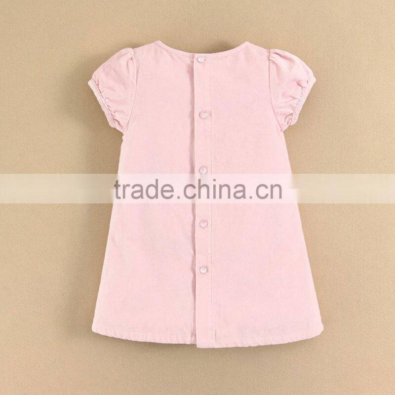 PINK Child Clothes Kids Clothing Summer 100%Cotton Children Dress Kids Dress Girls