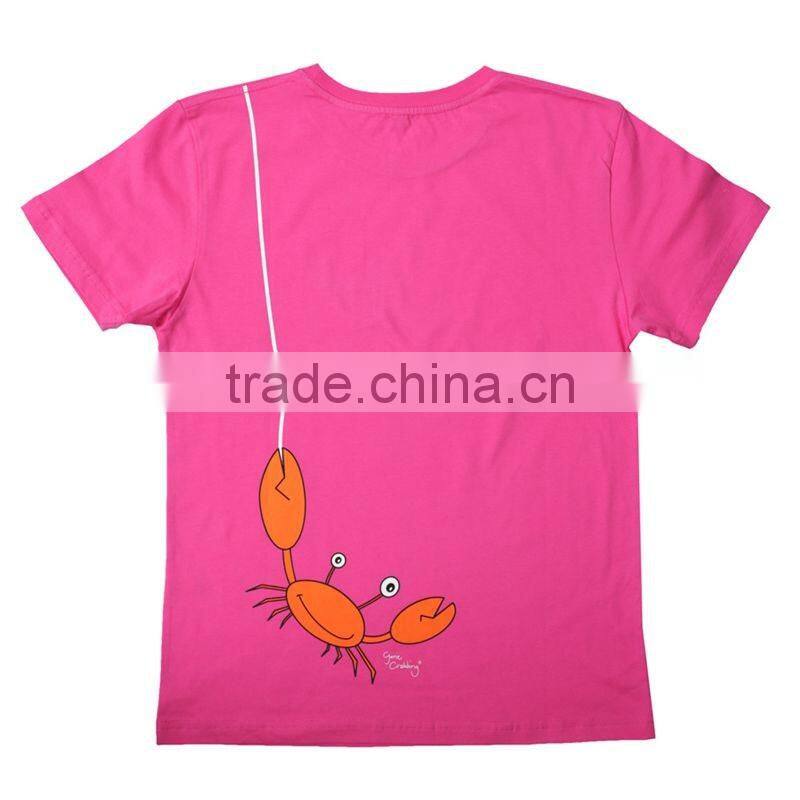 2017 Hot sale kids baby children's boutique clothing printing breathable short sleeve cotton t shirt wholesale china
