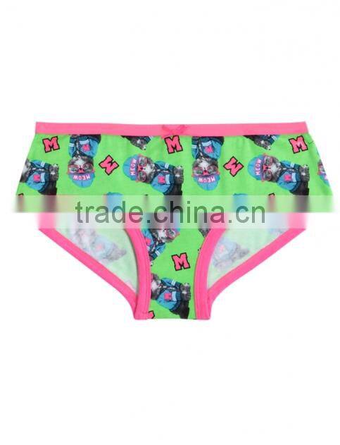 Colored dots printing design girls underwear shorts briefs