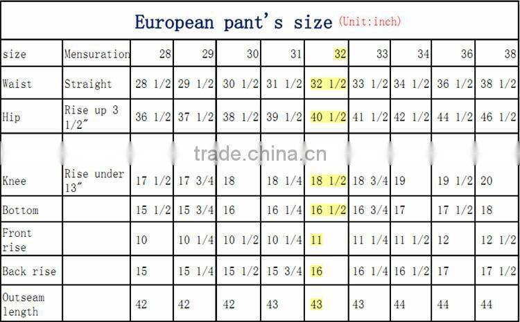 Cheap popular 2015 top quality casual men jeans cargo pants price wholesale