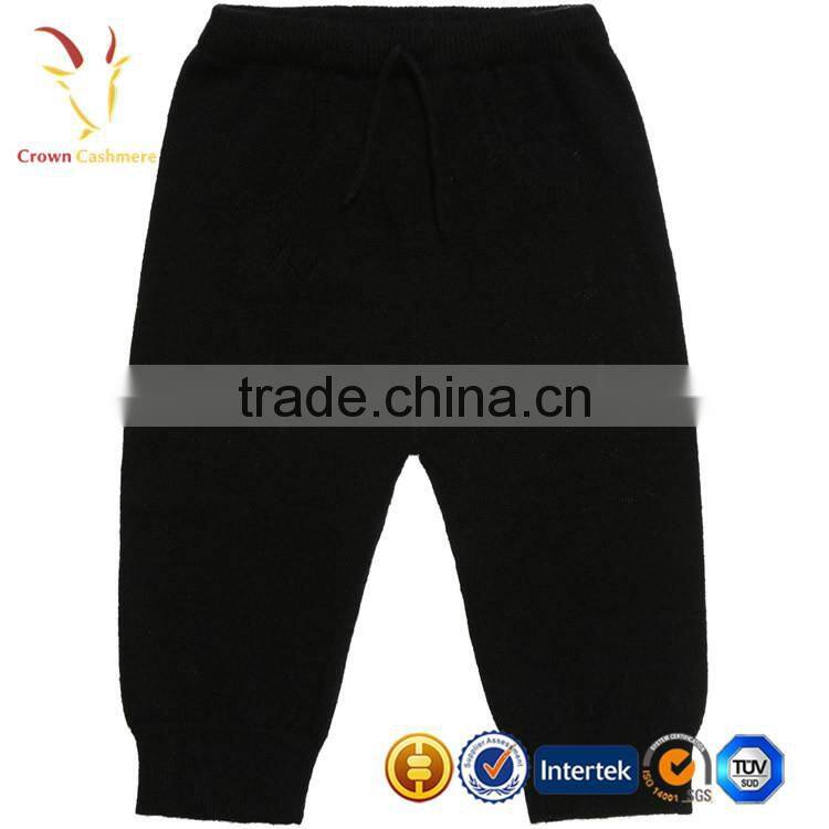 Black Baby Pants Knitted Children Cashmere Pants