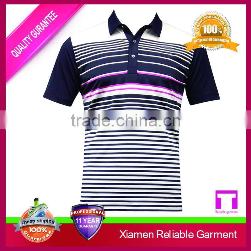 custom multi-color striped polo shirt for men, high quality polo shirts wholesale china