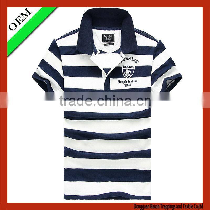 Polo shirt short sleeve for men,wholesale striped t-shirt,custom polo shirt