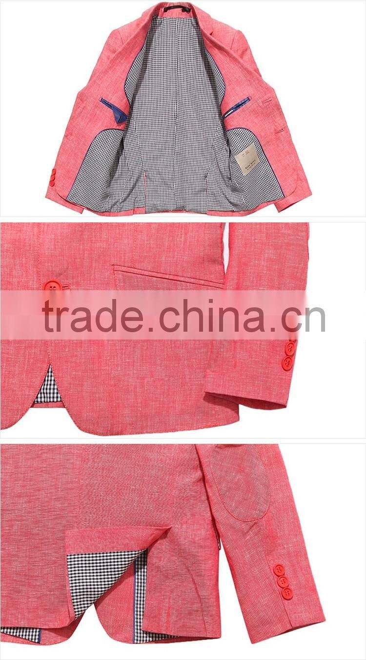 ELPA 2016 fancy kids coat pink linen Boy blazer for wedding