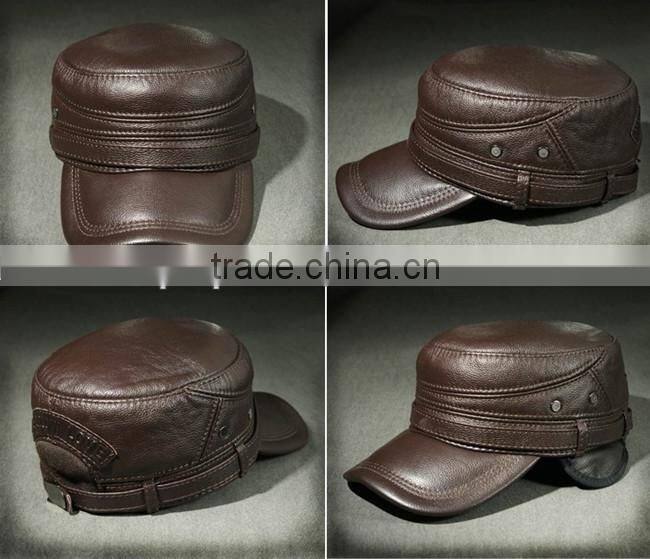 fashionable cow leather hats for man