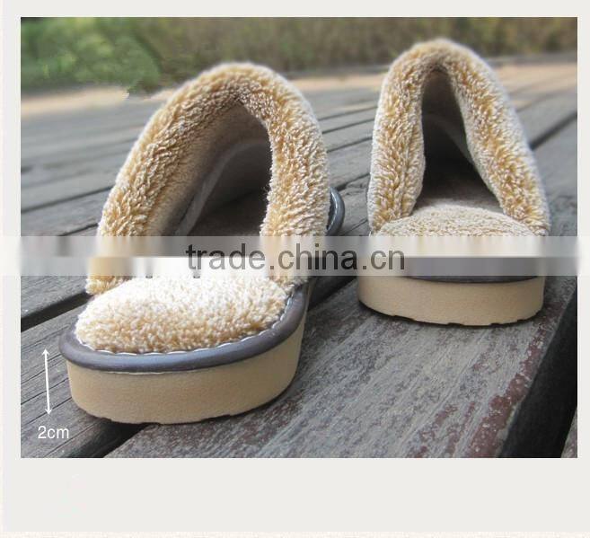 leather warm winter indoor slipper cow leather wholesale