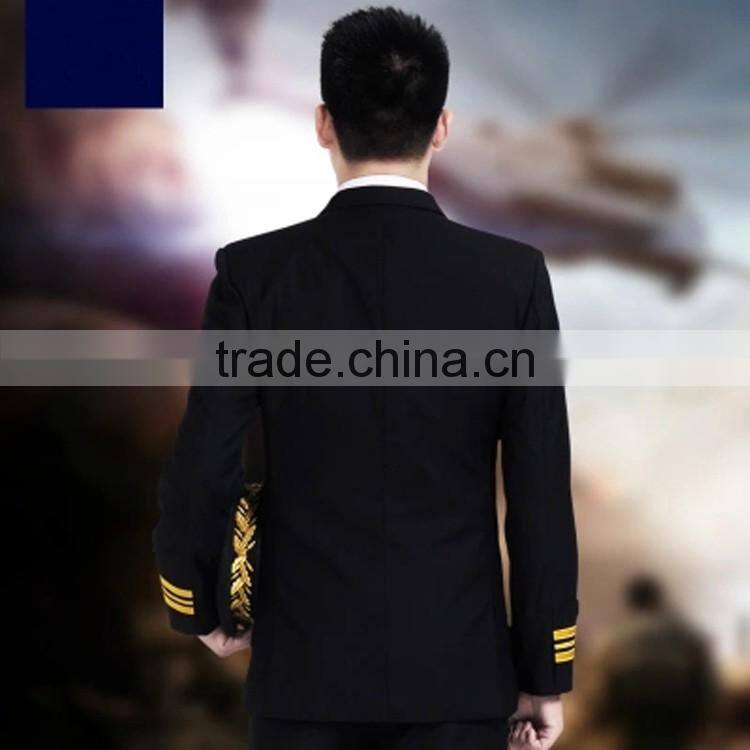 China OEM Suppliers Airport Work Men Pilot Uniforme Airline Uniform