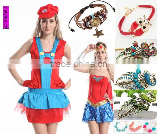 wholesaler 2014 instyles Long Chain Necklace Pendant fashion costume jewelry