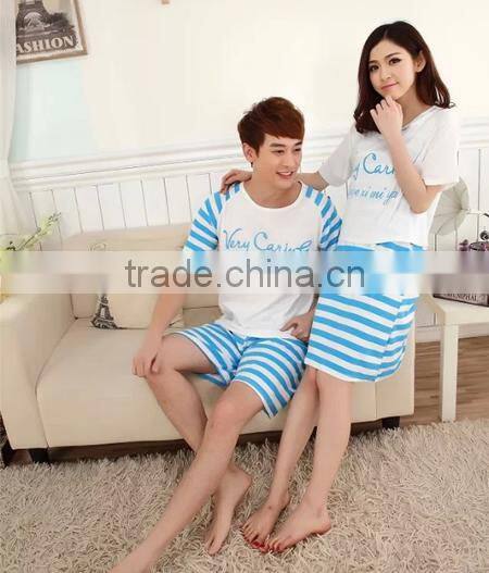 2015 wholesale couple pajamas made in china
