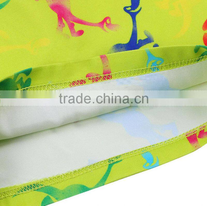 High Quality Kids ClothingCrabs Printing Color Blocks Boys Shorts with Four Eyelets Drawstring