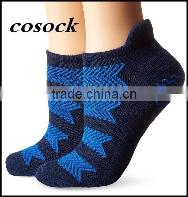 Hollow jacqaurd unisex anti-slip studio no show ankle support yoga pilates socks