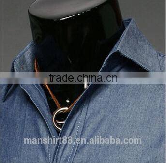 latest fashion contrast color men's casual designer slim fit shirt