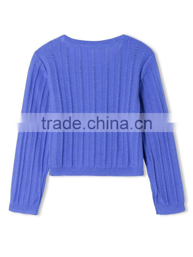 Cable Pattern Cardigan Baby Girl Sweater Design With Buttons