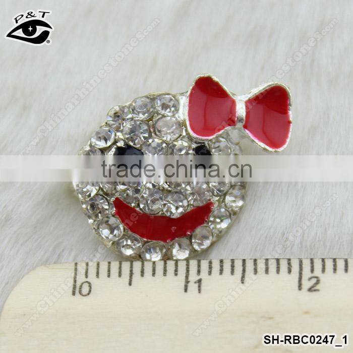 Smile Face Shape Crystal rhinestone brooch pin for dresses invitations