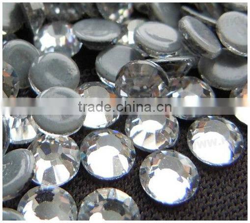 wholesale ss20 clear hot fix rhinestones flat back stone for bags
