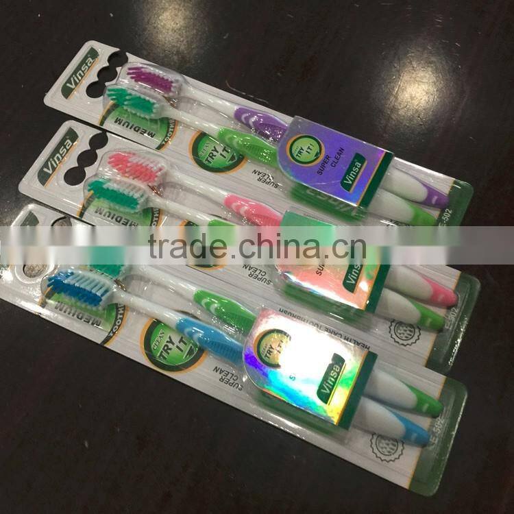 anti-slip medium bristle type home use Adult toothbrush