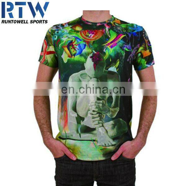 O-neck short sleeve 100% polyester T-shirt