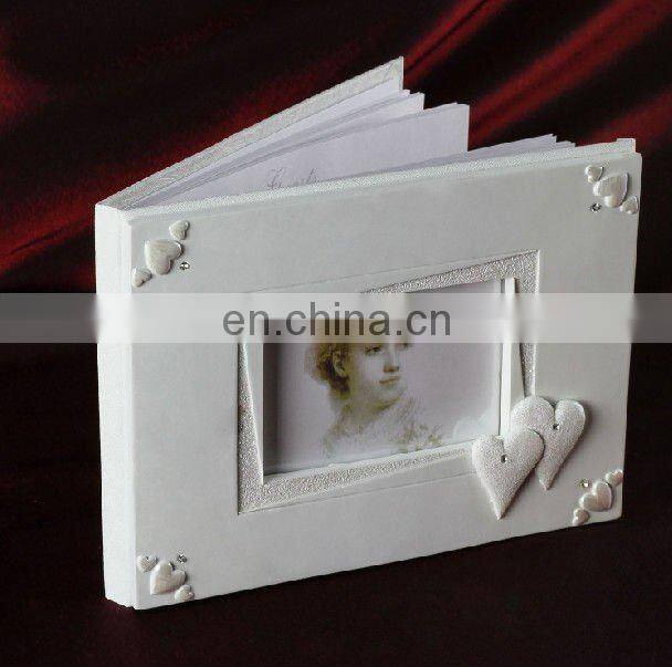 Double heart design Elegant resin signature guest book wedding party decorations