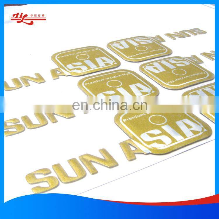 Batch custom printing pvc 3d chrome sticker Soft label