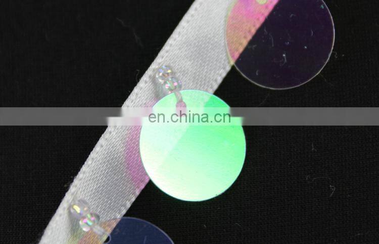 wholesale colorful sequins beaded tassel lace trim for decorative