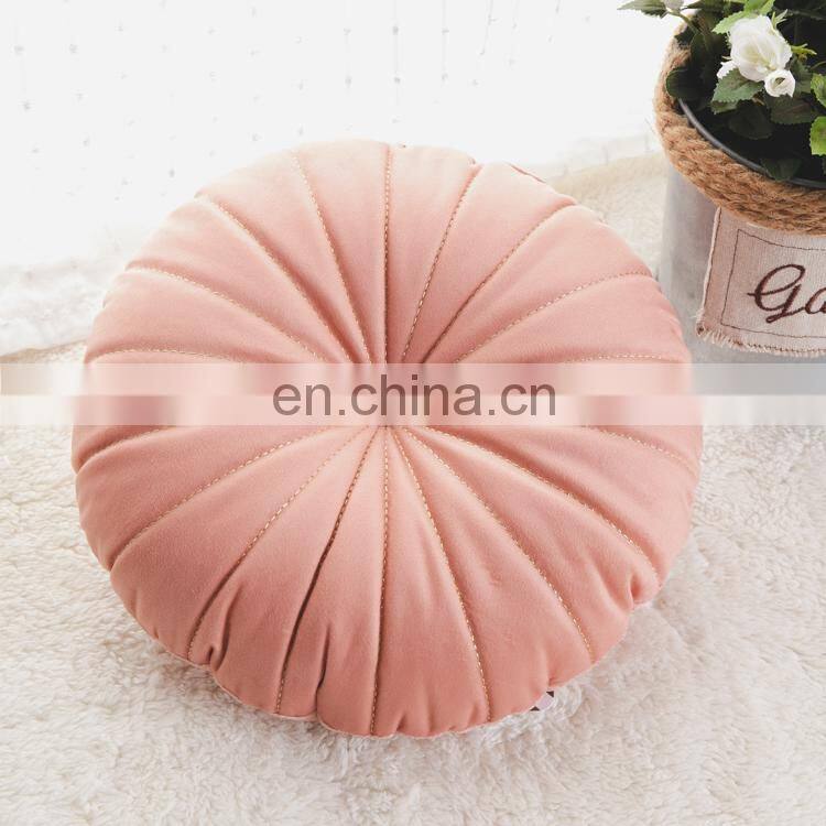 Wholesale Comfortable Fashion Micro Mink Circle Chair Cushions with Button for Living Room