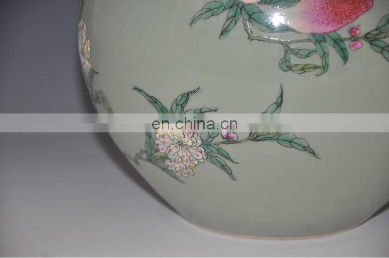 Chinese Qing Antique Reproduction Ceramic Porcelain Peach Vase