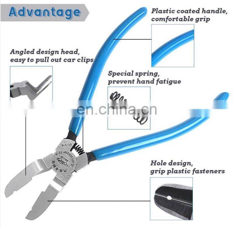 Pry Tool Multi-Function Clip Removal Tool , Diagonal Cutting Pliers Push Pin Pliers Nail Removal Tool Rivet Puller