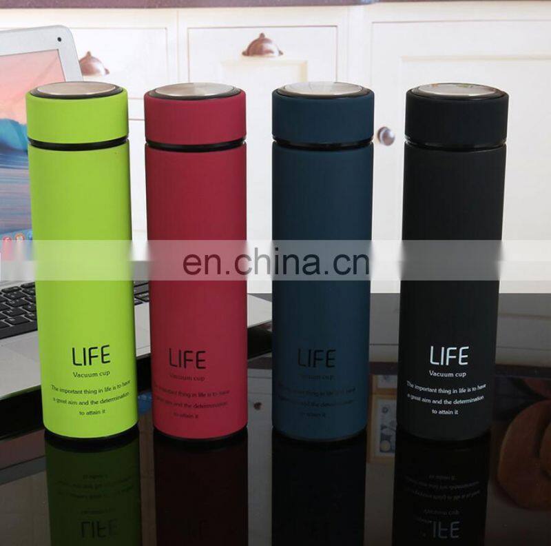Custom logo Double Wall Vacuum filtered Stainless Steel Water Bottle