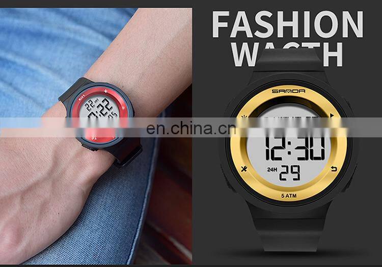 Sanda 2001 Cool Electronic Watches for Ladies Men LED Luminous Waterproof Functional Sport Digital Watch