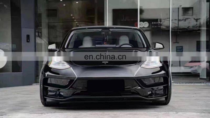 Runde In Stock New Automotive Kit For Tesla Model 3 Upgrade ST Style Body Kit Front Rear Bumper Side Skirts Spoiler