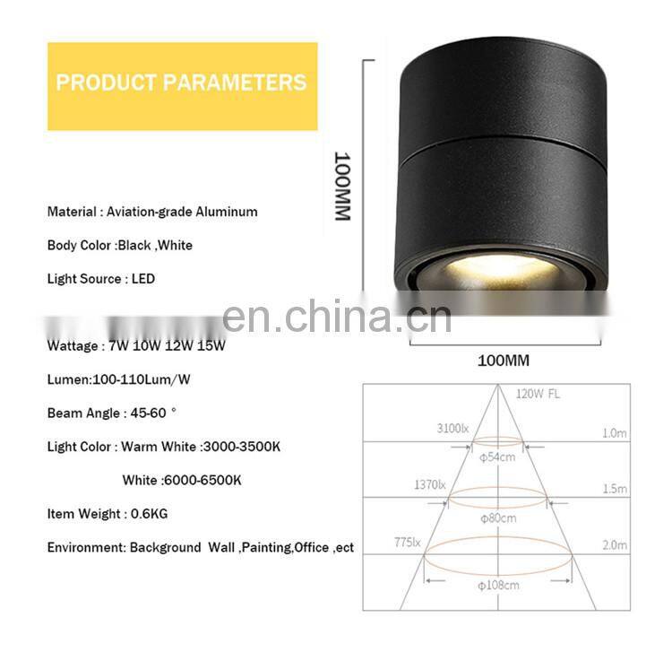 7W/10W/15W Foldable 360 Rotatable LED Spot Down Lights