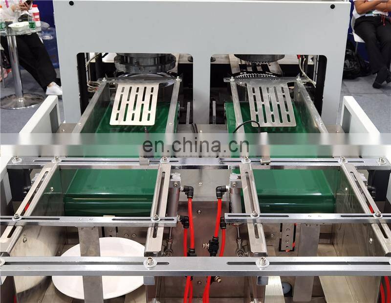 PP600H Automatic Hydraulic double line Paper Plate Making Machine, caton duplex silver cardboard tray forming equipment