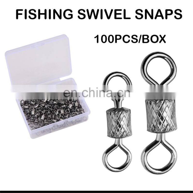 JOHNCOO Swivels Fishing Sanp Stock Fast Delivery Fishing Accessaries Freshwater Saltwater Fishing Rolling Barrrel Swivel Sets