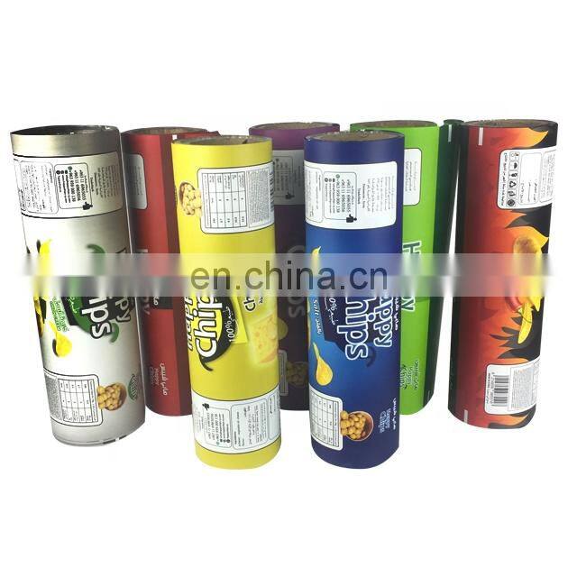 customized printed film roll material crisp potato chips pouch aluminum foil bags for chips