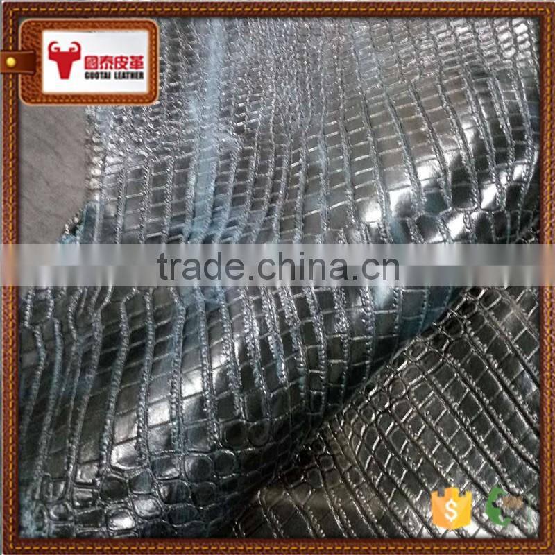 Genuine pu coated cow split bag leather