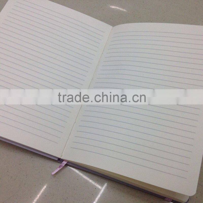 Full color printing cover notebook with elastic band for closure