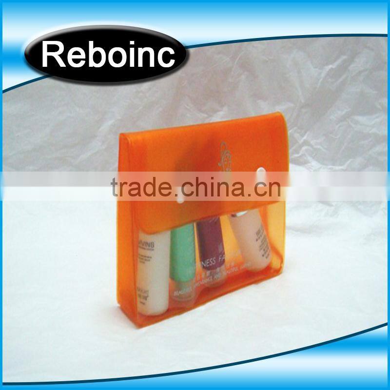 High quality pvc button makeup bag with customized logo XYL-C004