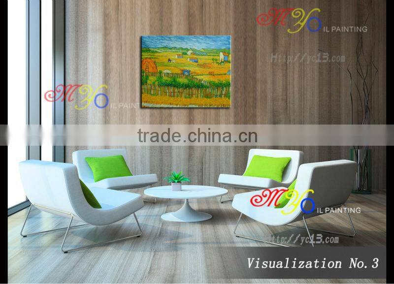 Vangao abstract landscape knife country scence oil painting on canvas home decoration