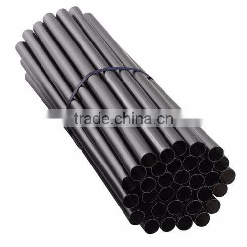Eco-friendly Plastic straw Black felxible plastic drinking straw, hard straw with spoon, black jumbo straw