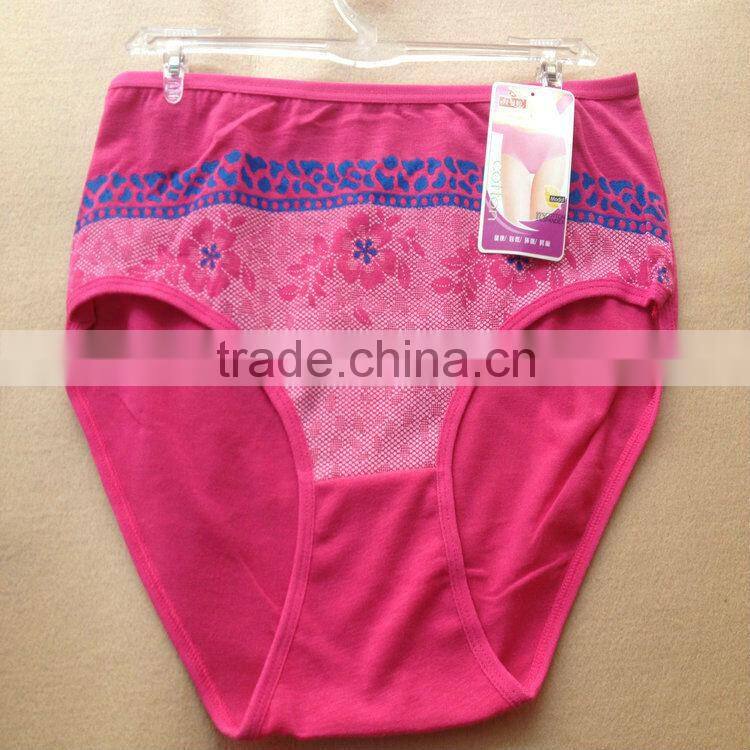 0.49USD High Quality Mixing Colors Cotton Material Large Size Fat Sexy Ladies Panties/Thongs (jlhnk216)