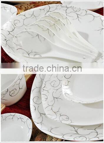 56 pcs divided dinner plates for home
