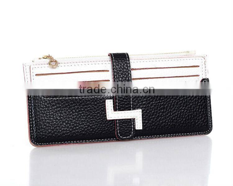 Hot selling ladies pu leather long slim purse women wallet,lady travel wallet