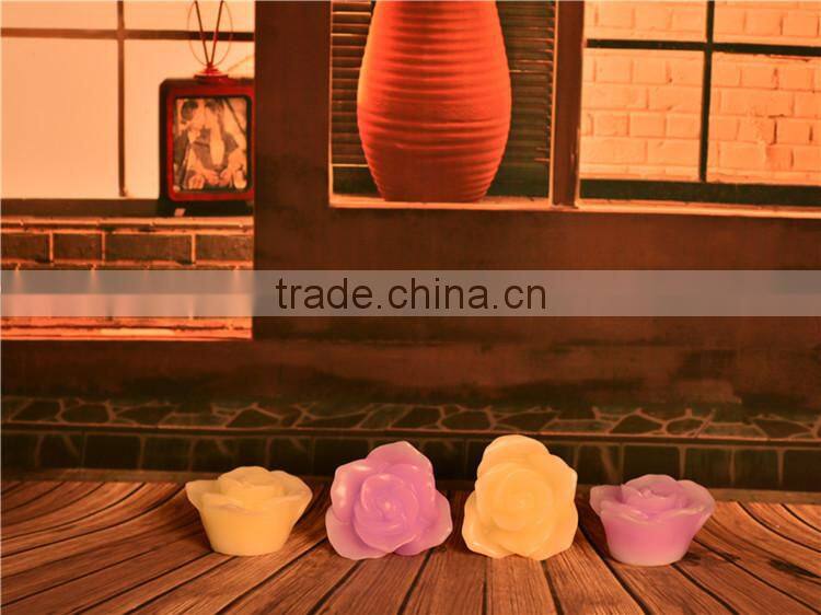 Flower-shaped waterproof floating wedding candle